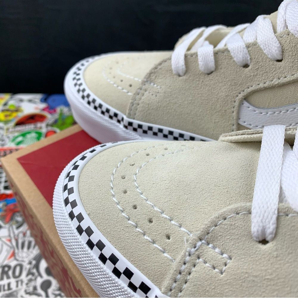 Vans Sk8-Hi Tan Checkered Tapered Women's Various Sizes - Picture 11 of 13